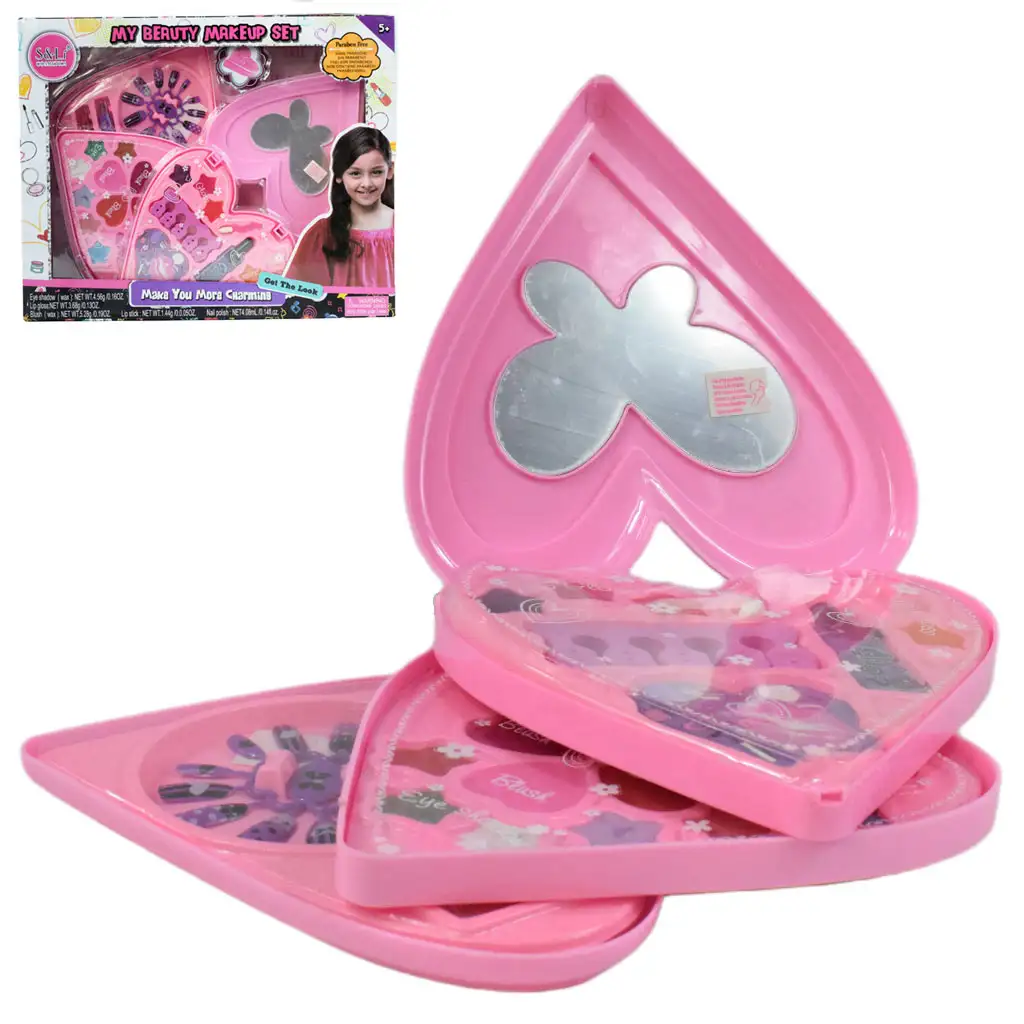 S&Lí Cosmetics: Premium Make-up und Nagelpalette in herzförmiger dreistöckiger Box