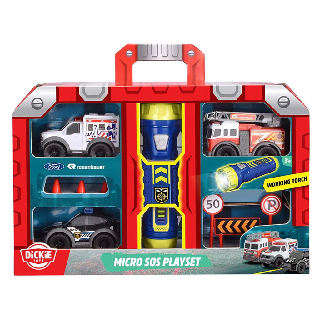 SOS Mikro-Spielset mit Taschenlampe - Dickie Toys