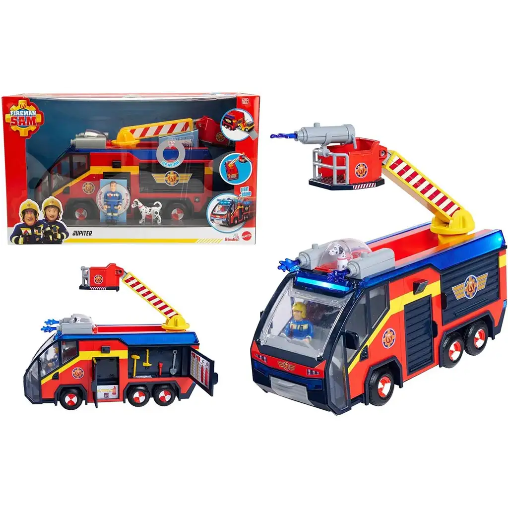 Sam der Feuerwehrmann: Jupiter Fahrzeug mit Zubehör - Simba Toys kép 1