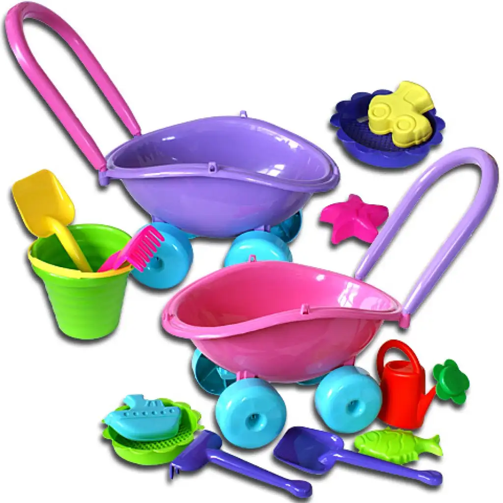 Sandkasten-Set mit Schubkarre kép 1
