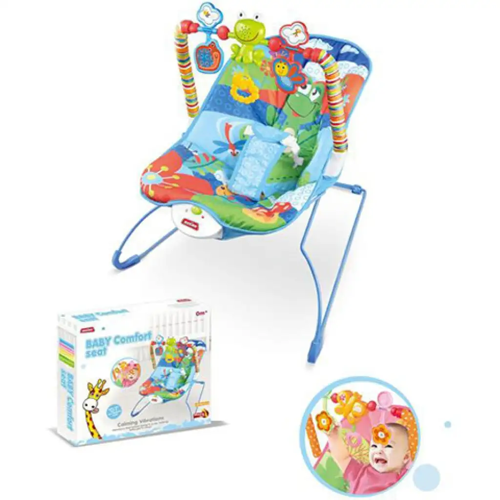 Schaukel- und Musikstuhl mit Froschmuster kép 2