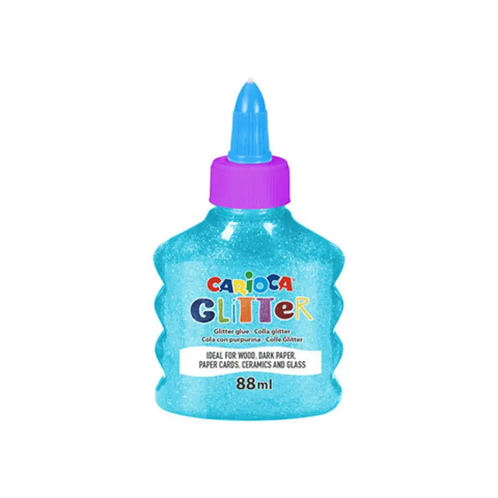 Schimmernder flüssiger Neon-hellblauer Kleber 88ml - Carioca