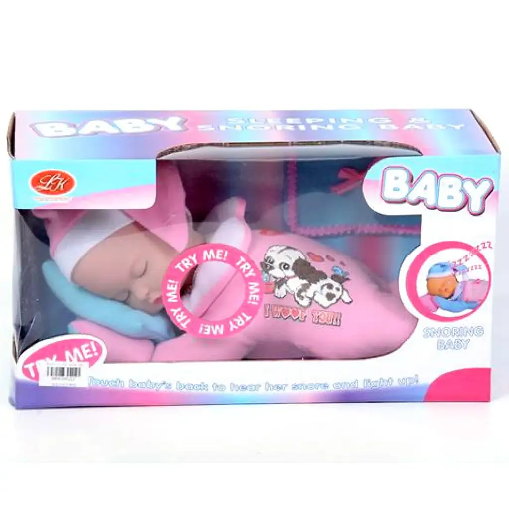 Schlafendes Baby mit Licht