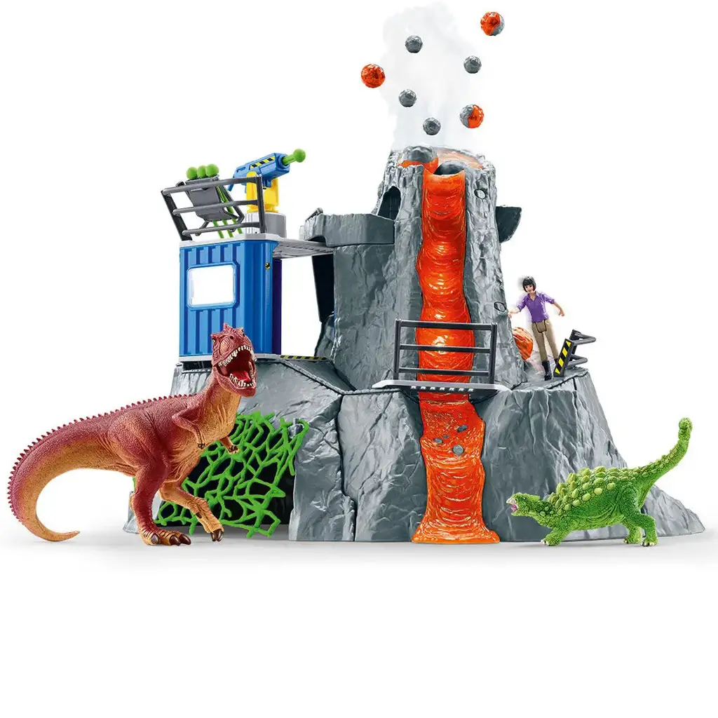 Schleich: Das große Vulkanexpedition Spielset mit Dinosauriern (42564) kép 4