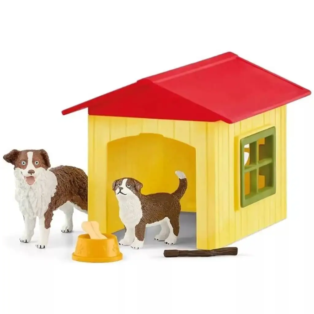 Schleich: Farm World - Freundliches Hundehütte-Set (42573) kép 2