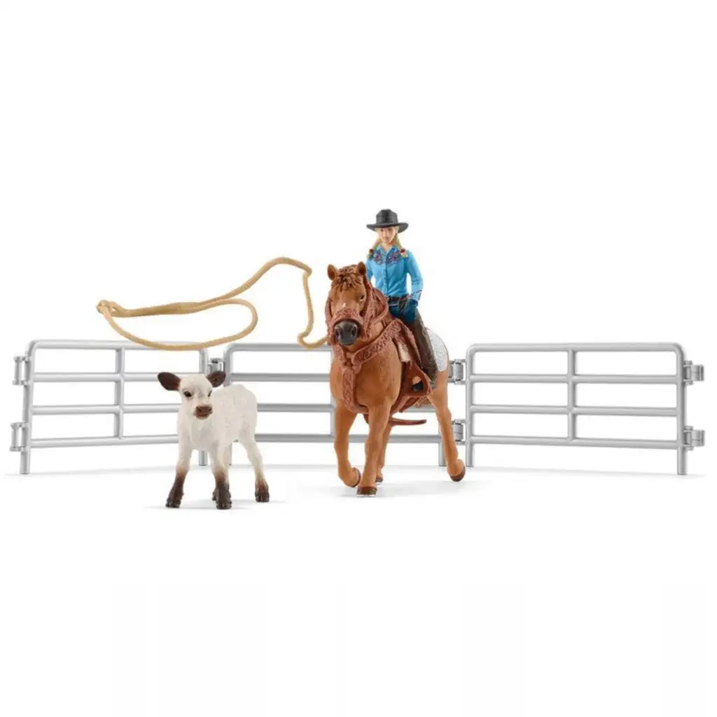 Schleich: Farm World - Lasso-Wettbewerb mit Cowgirl Spielset (42577) kép 4
