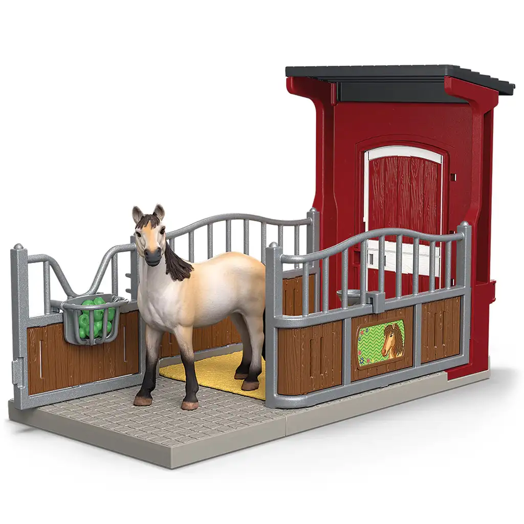 Schleich: Farm World - Stallbox mit Mustang Pferdefigur Spielset (42724) kép 2