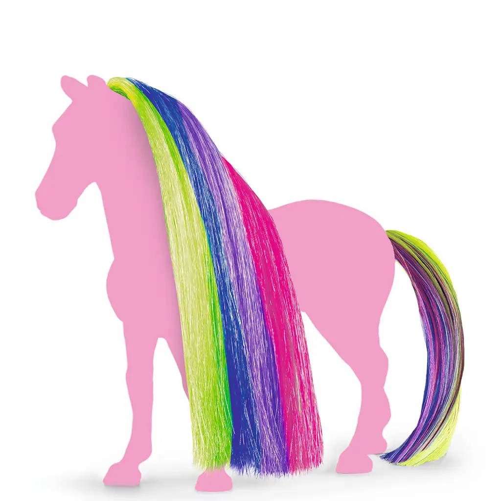 Schleich Horse Club: Sofias Schönheiten - Regenbogenfarbene Mähne und Schweif Zubehörset (42654) kép 2