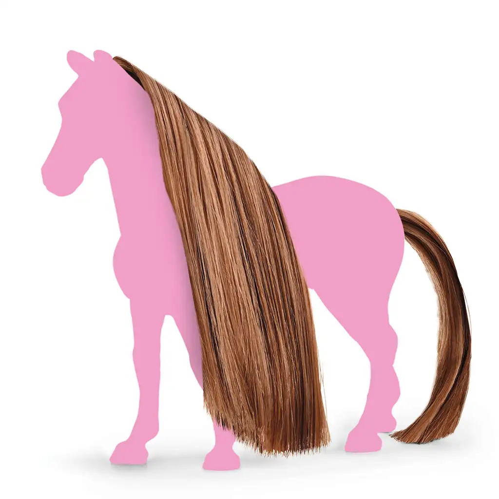Schleich Horse Club: Sofias Schönheiten - Schokoladenfarbene Mähne und Schweif Zubehörset (42651) kép 2