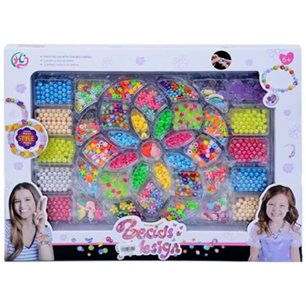 Schmuckherstellung-Set mit bunten Perlen