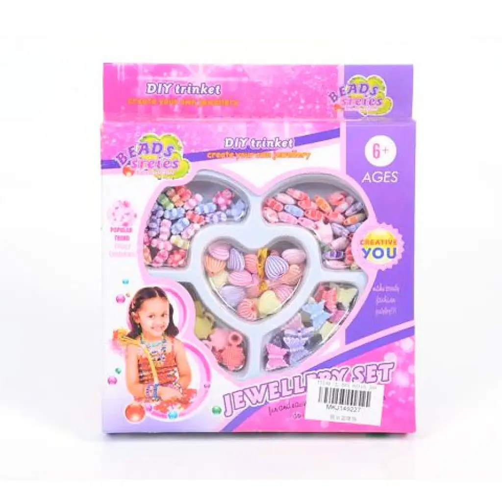 Schmuckherstellungs-Set mit verschiedenen Perlen.