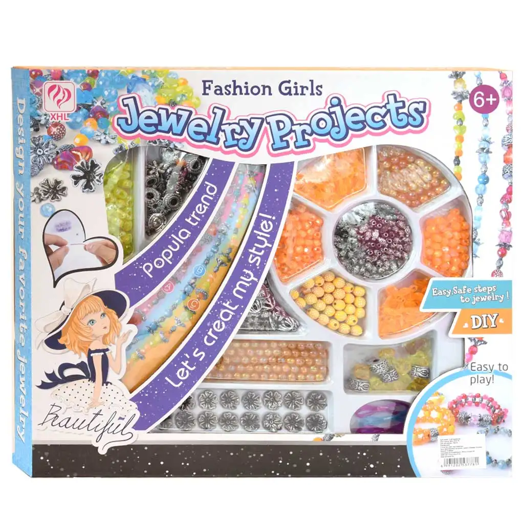 Schmuckprojekte: DIY großes Schmuckset mit orangenen Farben und über 200 Perlen