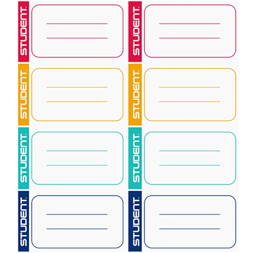 Schülerheftetikett 8 Stück