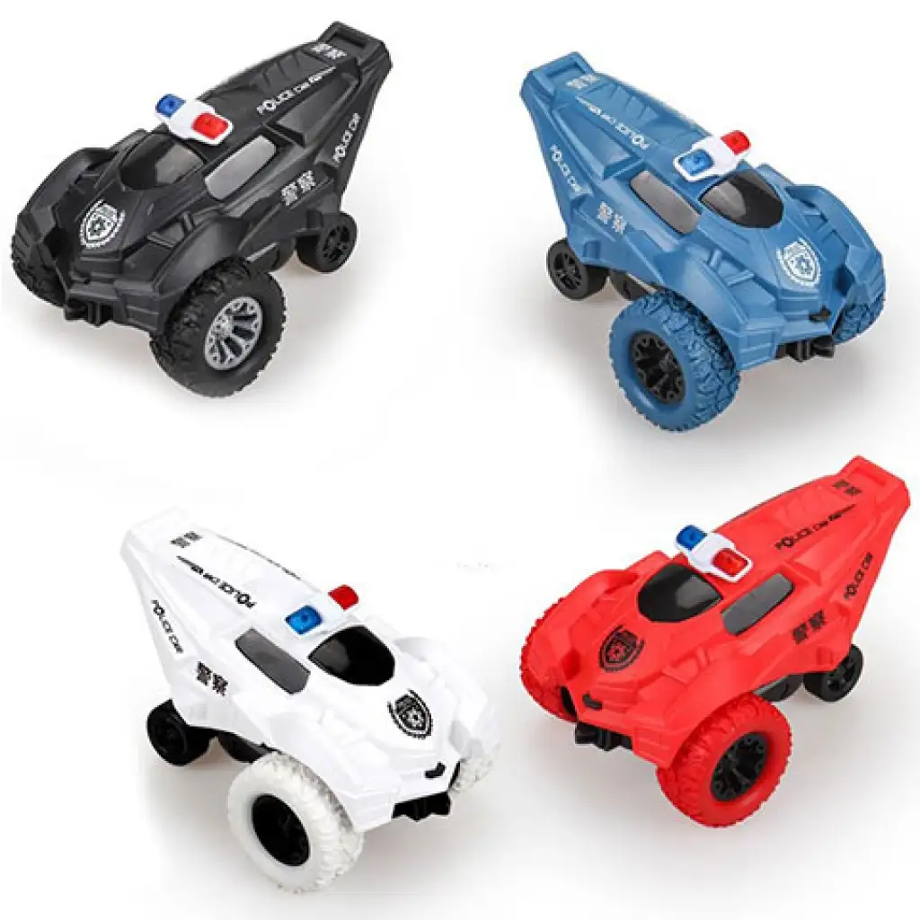 Schwungrad-Auto in vier verschiedenen Varianten