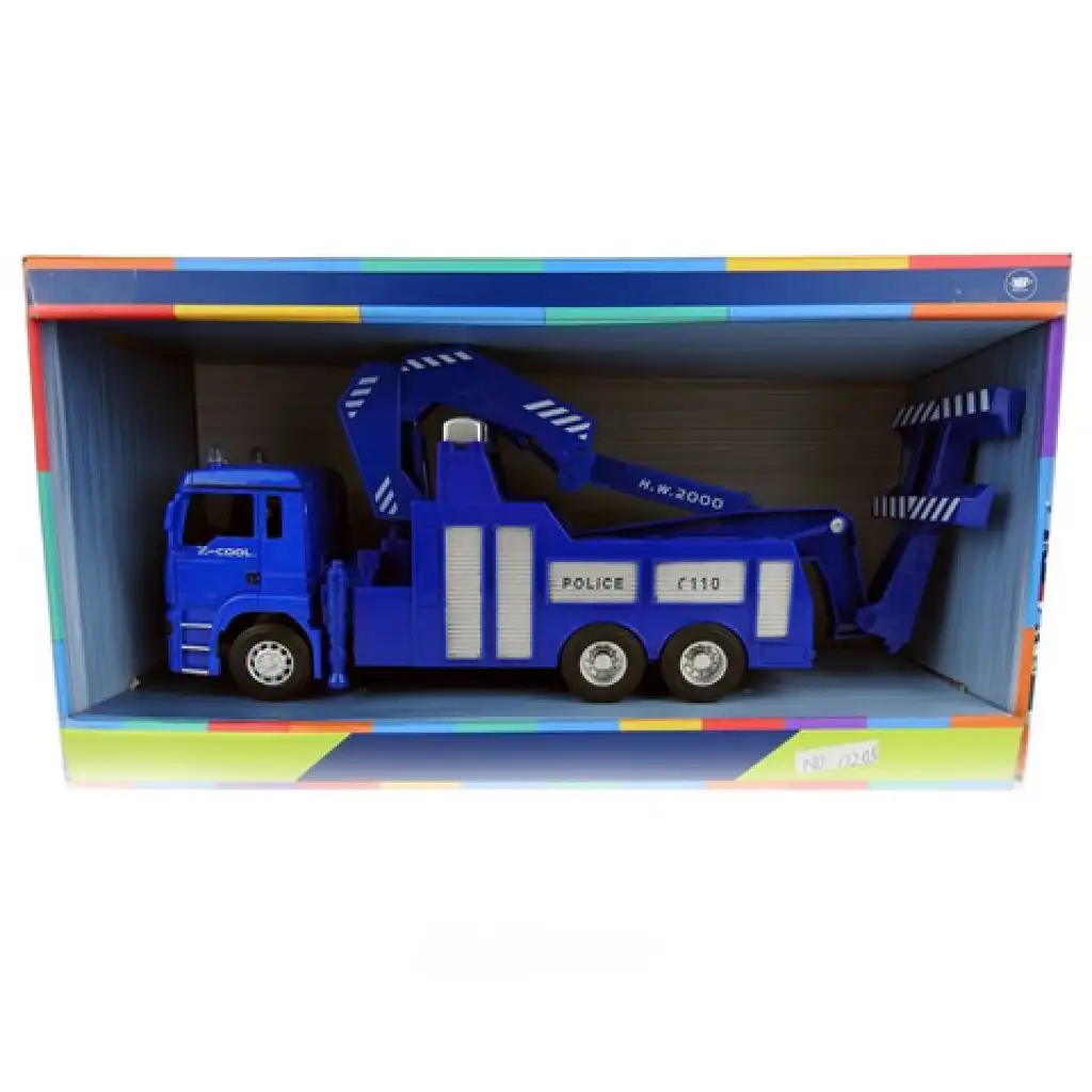 Schwungrad-Polizeiauto-Abschleppwagen 30cm