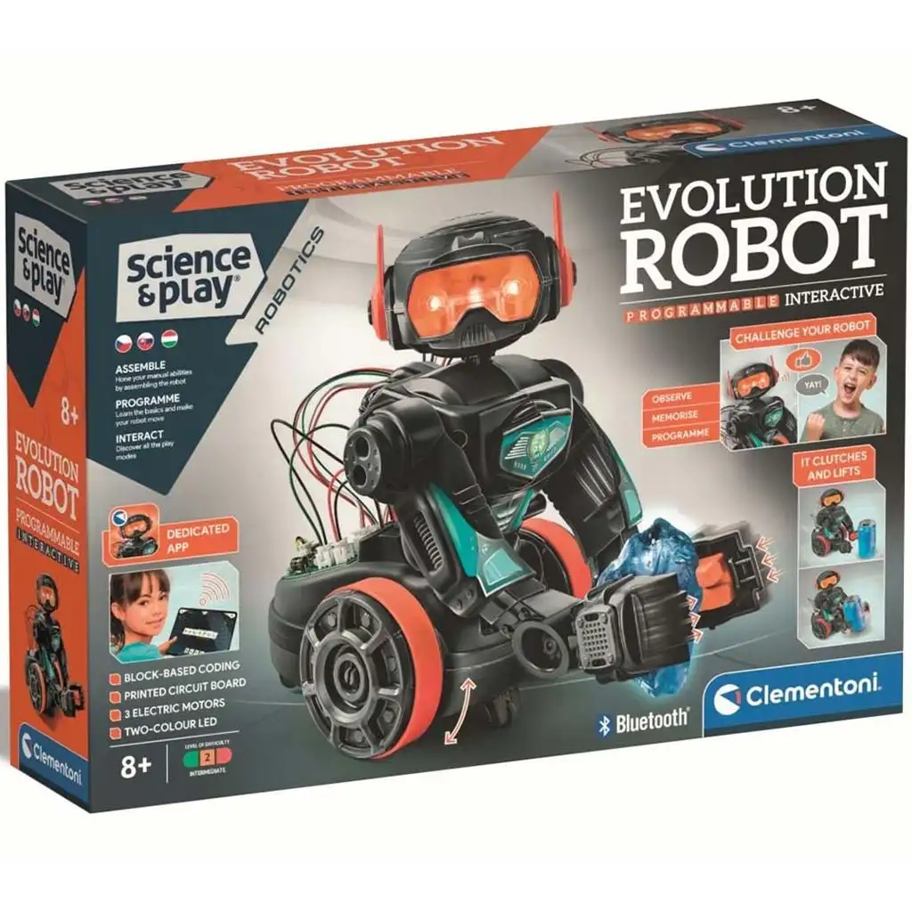 Science & Play: Evolution Robot - Programmierbarer Spielzeugroboter - Clementoni