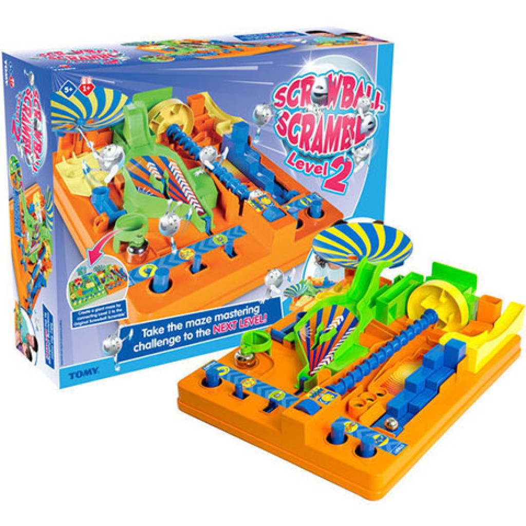 Screwball Scramble: Verrücktes Kugelrennen Level 2 Geschicklichkeitsspiel kép 1