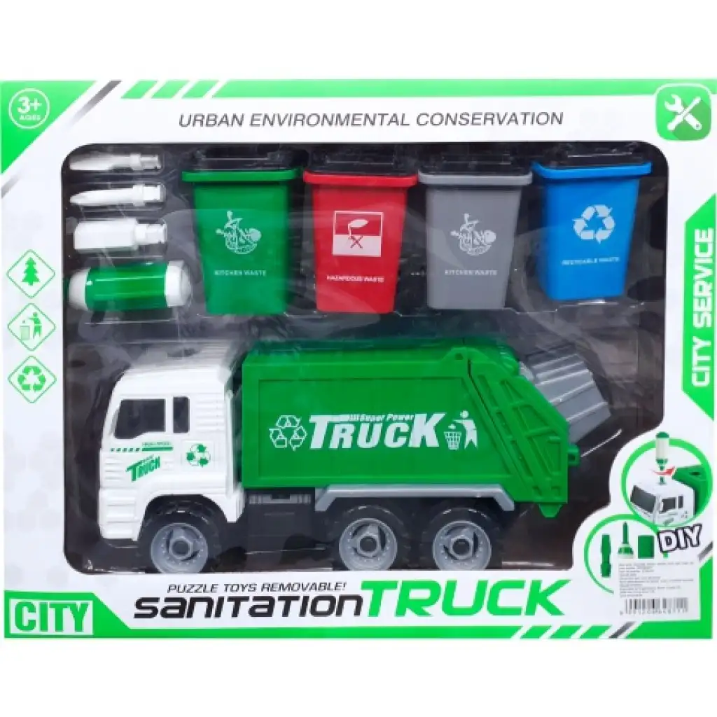 Selektive Müllabfuhr Müllwagen mit Zubehör