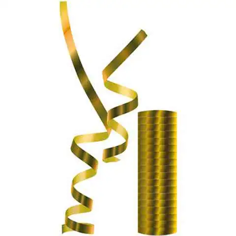 Serpentin Metall in Goldfarbe 18 Stück