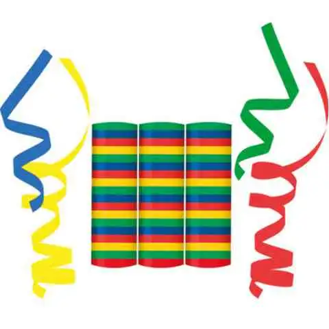 Serpentin in 4 Farben, 3x18 Stück
