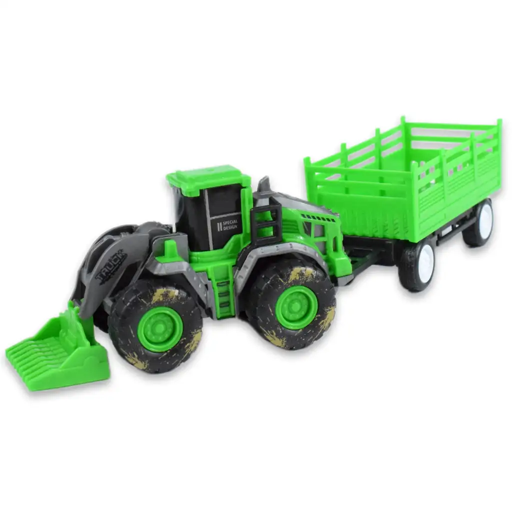 Simulationsfahrzeug: 3-teiliges Arbeitsmaschinenset mit schlammigen Rädern kép 3