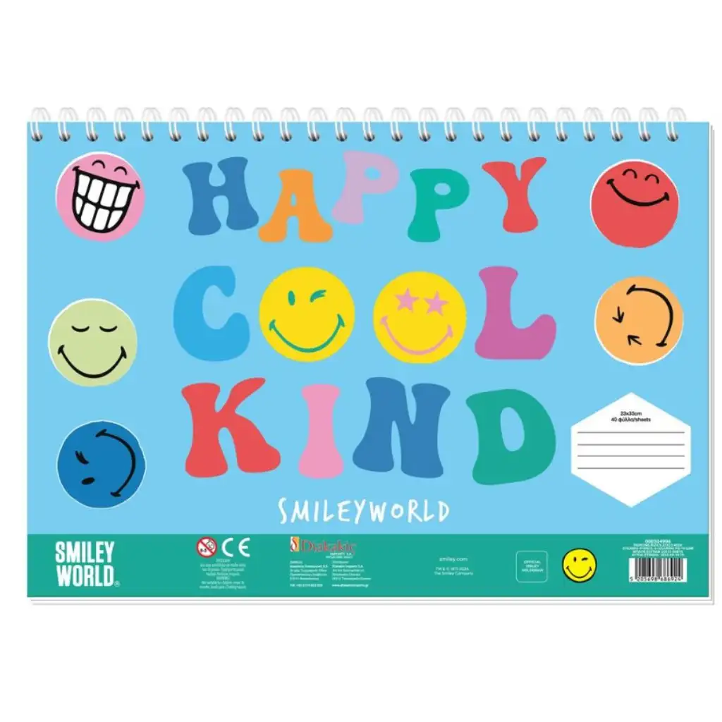 Smiley kreatives Malbuch mit Schablone und Aufklebern in mehreren Varianten kép 2