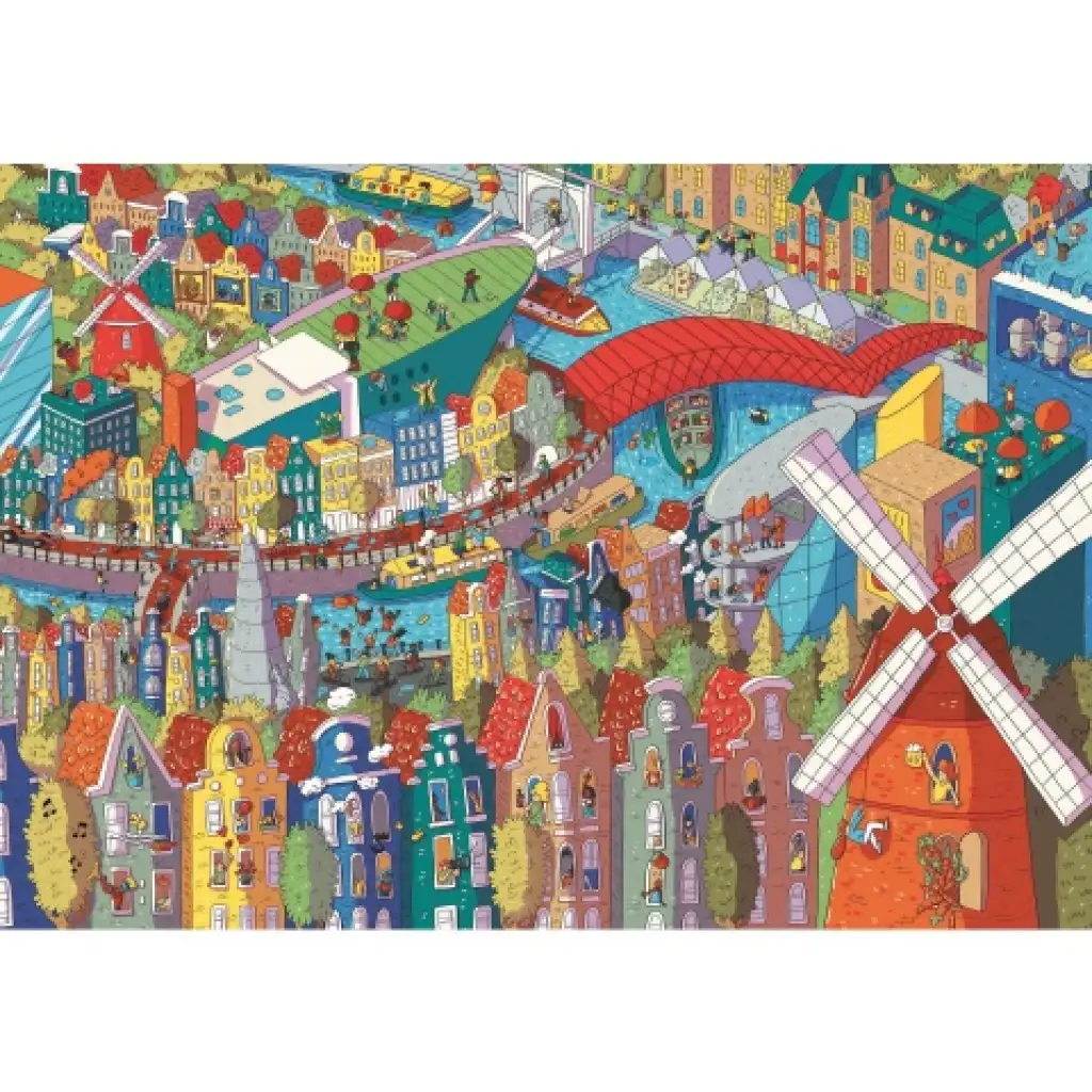 Sneaky Peekers: Amsterdam UFT 1000-teilige Puzzle - Trefl kép 2