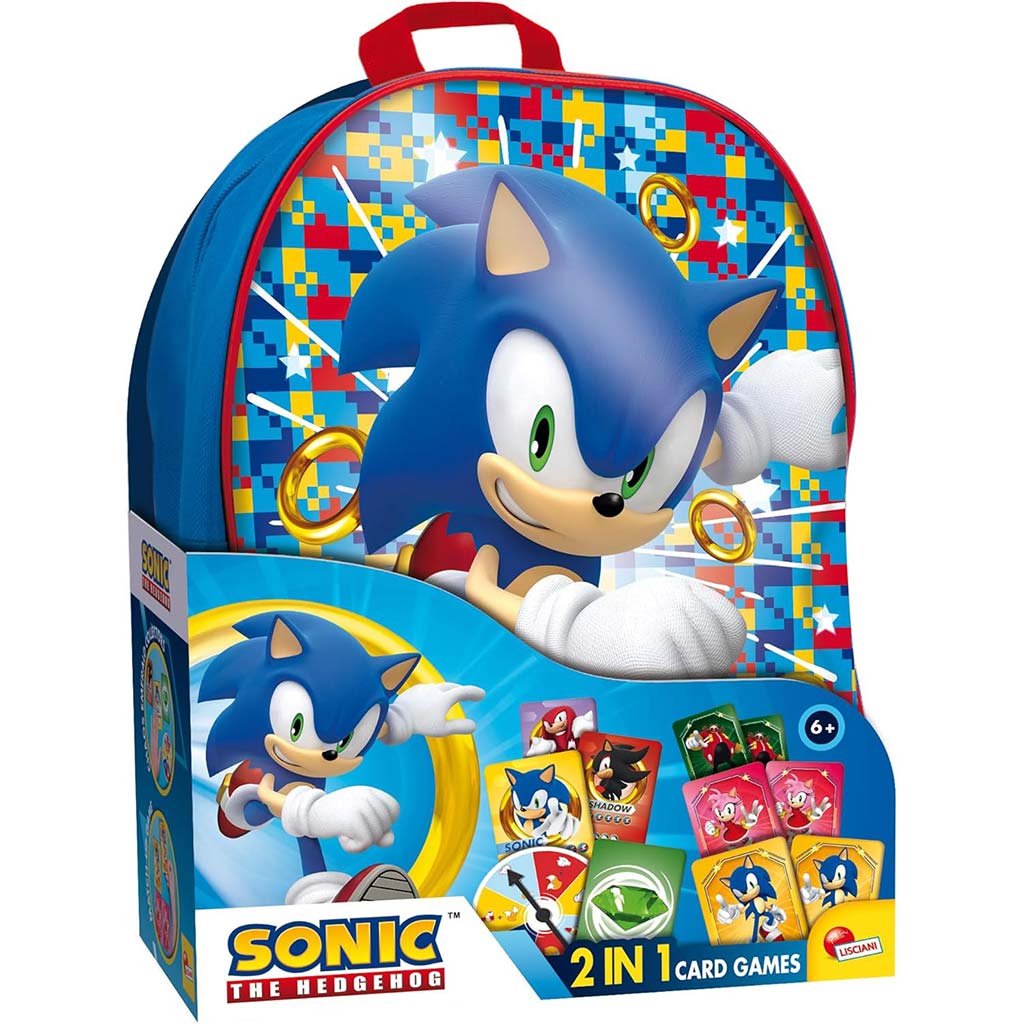 Sonic Kartenspiel im Rucksack - Lisciani kép 1