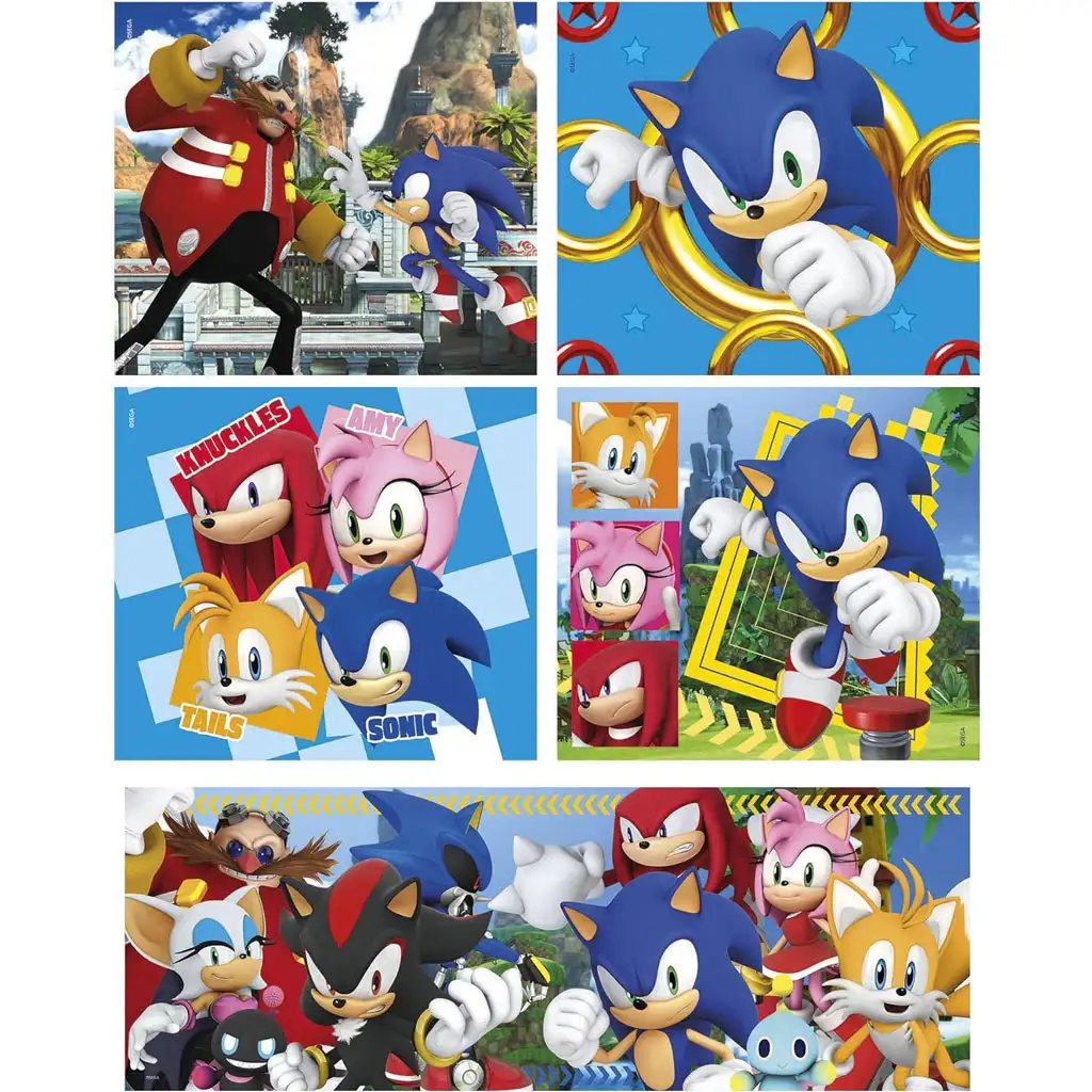 Sonic der Igel 10-in-1 Supercolor Puzzle - Clementoni kép 3