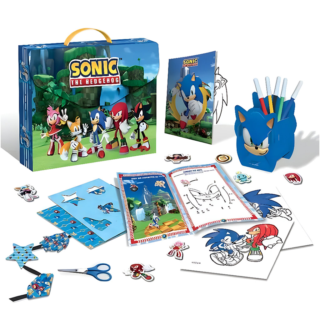 Sonic kreatives Ausmalset mit Tasche – Lisciani
