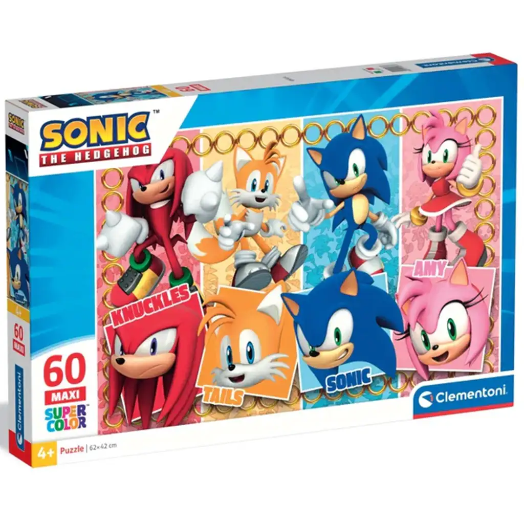 Sonic und seine Freunde 60-teiliges Maxi Supercolor Puzzle - Clementoni