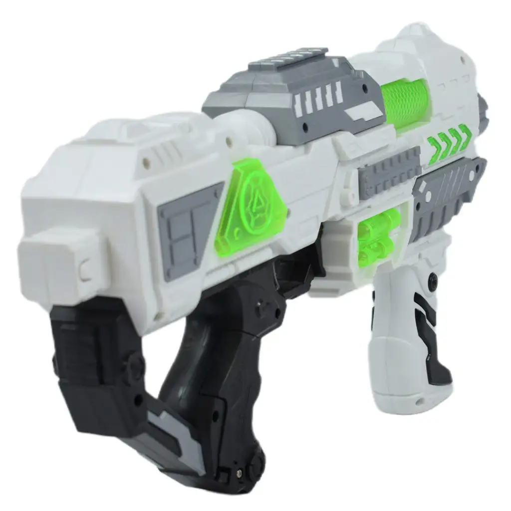 Space Series: Weiße Weltraumwaffe mit Ständer, Licht und Sound, 40 cm kép 2