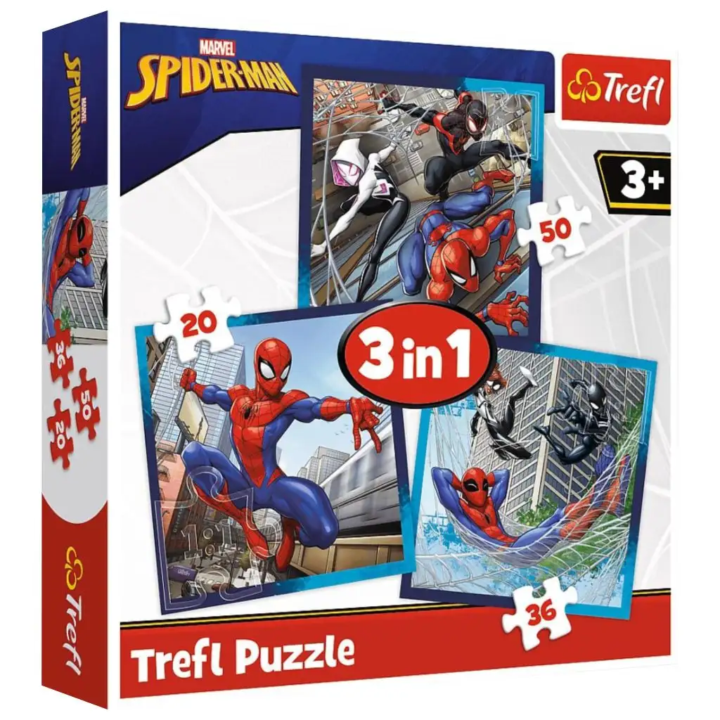 Spider-Man 3-in-1 50-36-20-teiliges Puzzle - Trefl