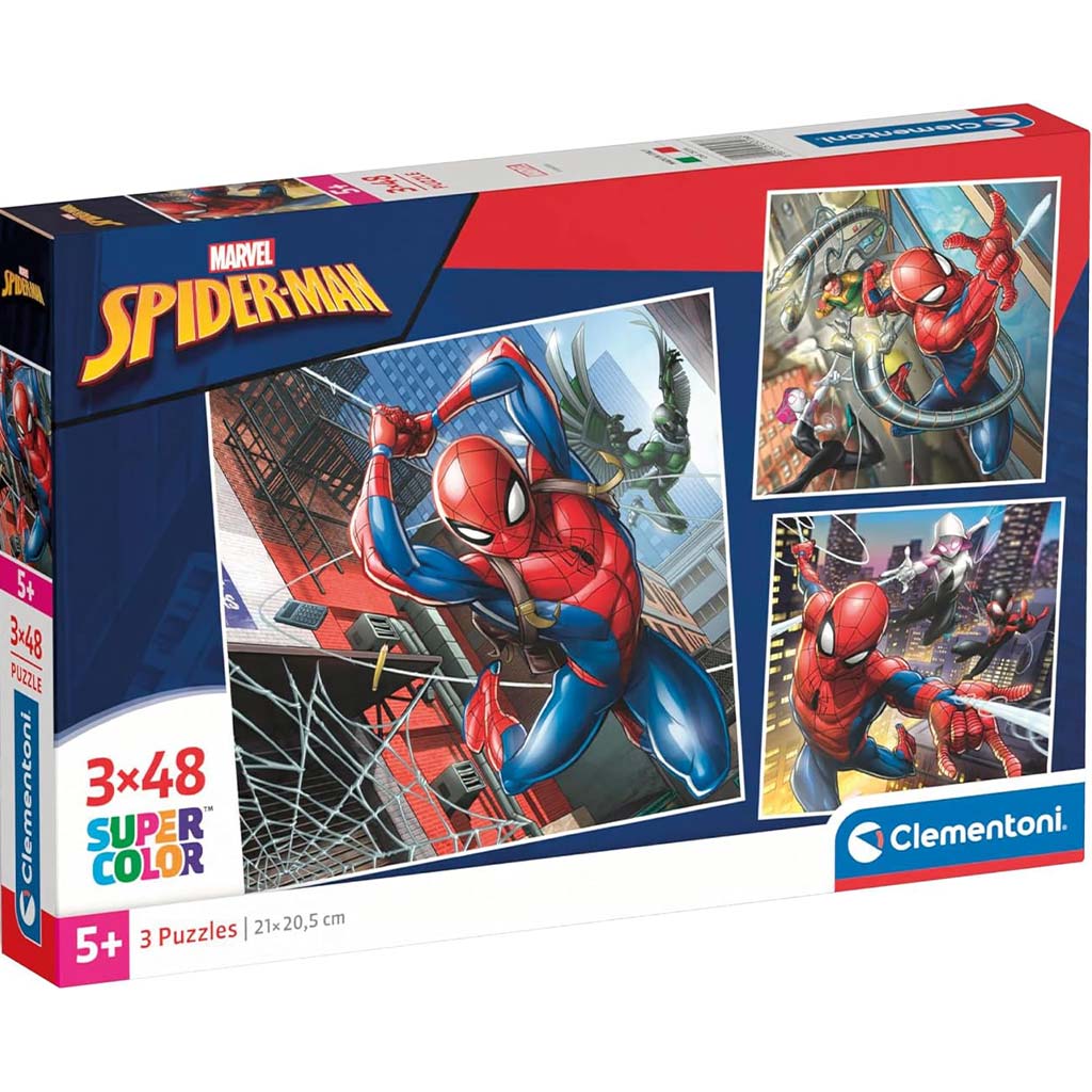 Spider-Man 3x48 Stück Supercolor Puzzle - Clementoni