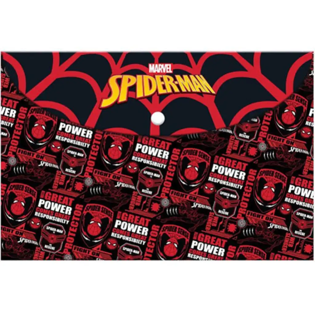 Spider-Man-Ordner mit Druckknopf im A4-Format