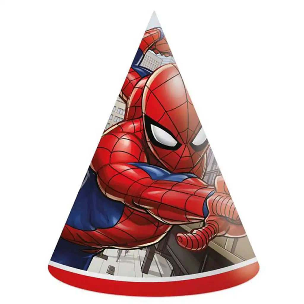 Spider-Man Papier-Partyhüte 6er-Set