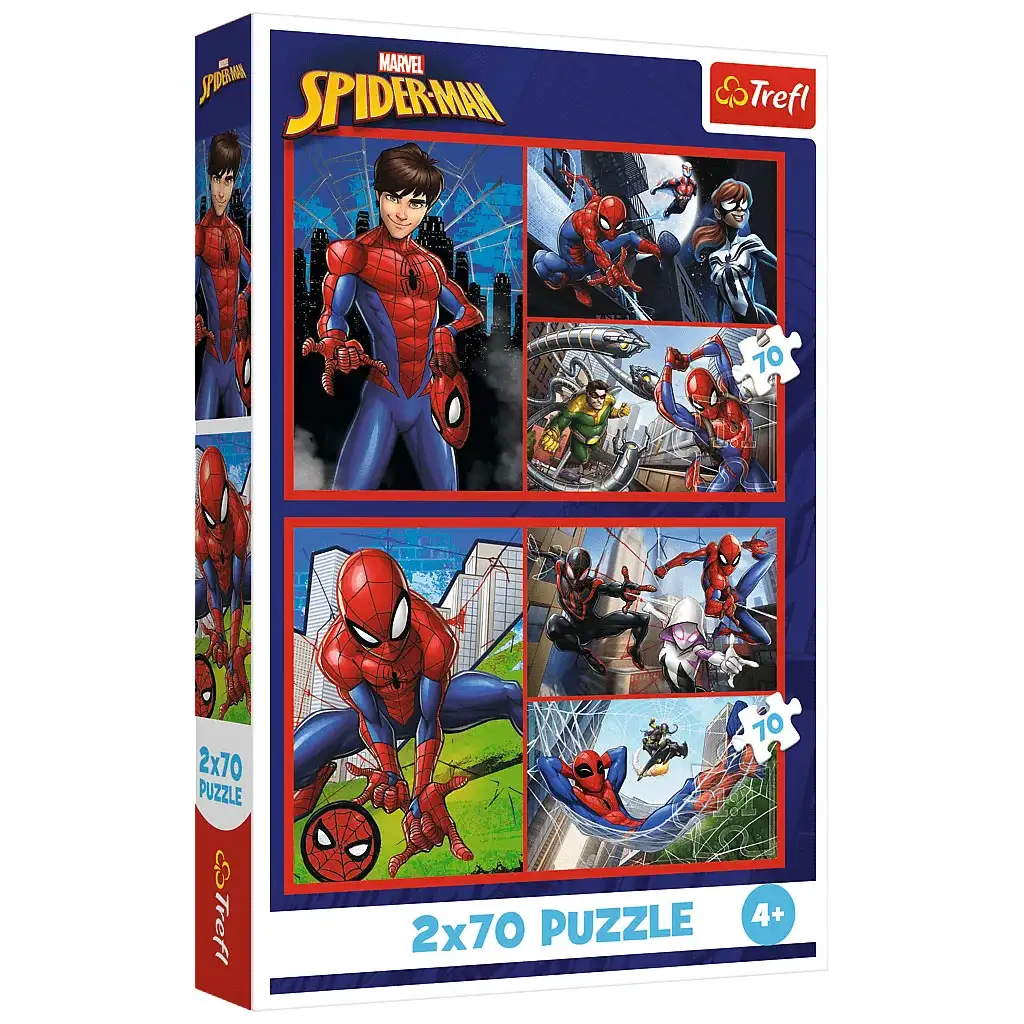 Spider-Man Spinnengeschichten 2x70 Teile Puzzle - Trefl