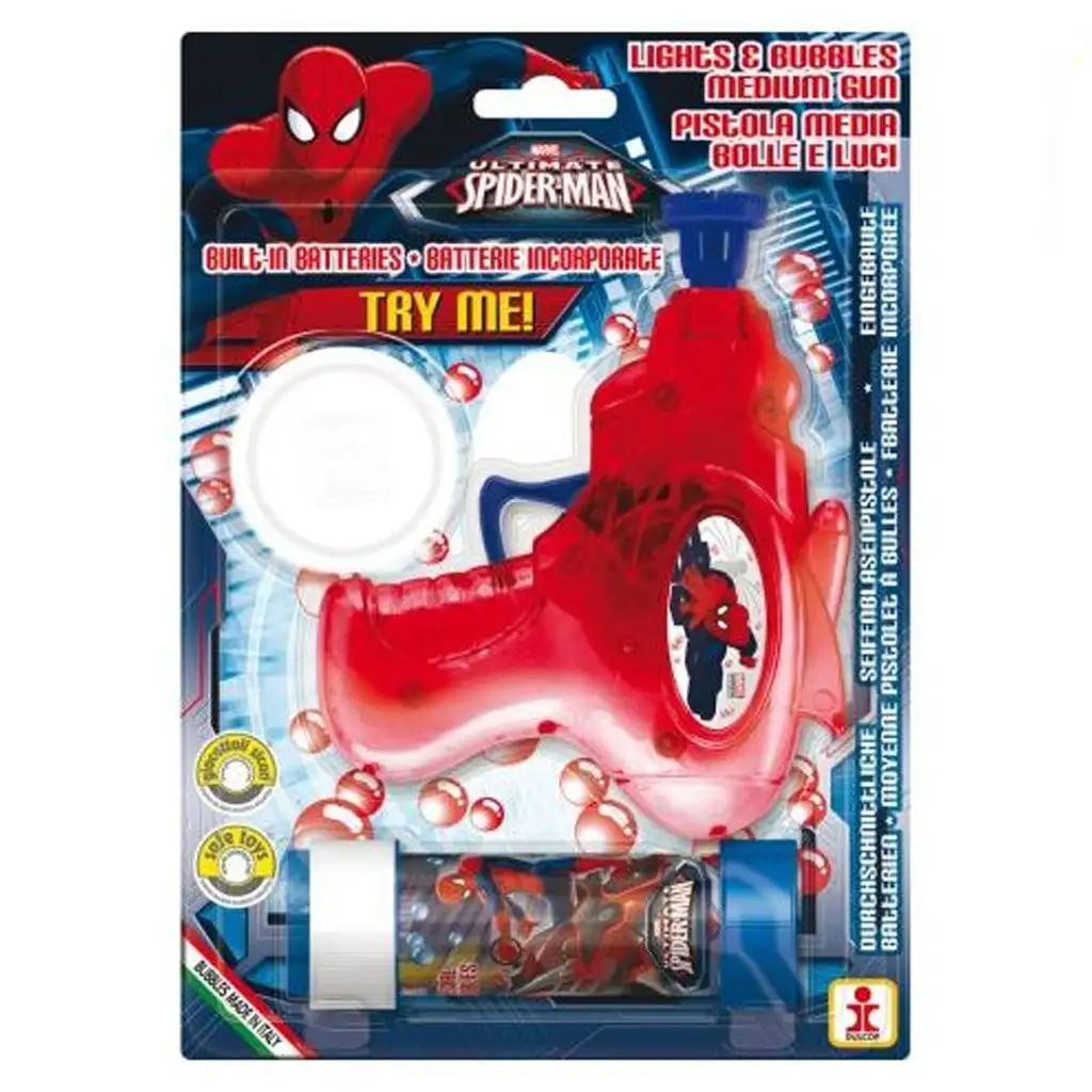 Spiderman Seifenblasenpistolen-Set mit Licht