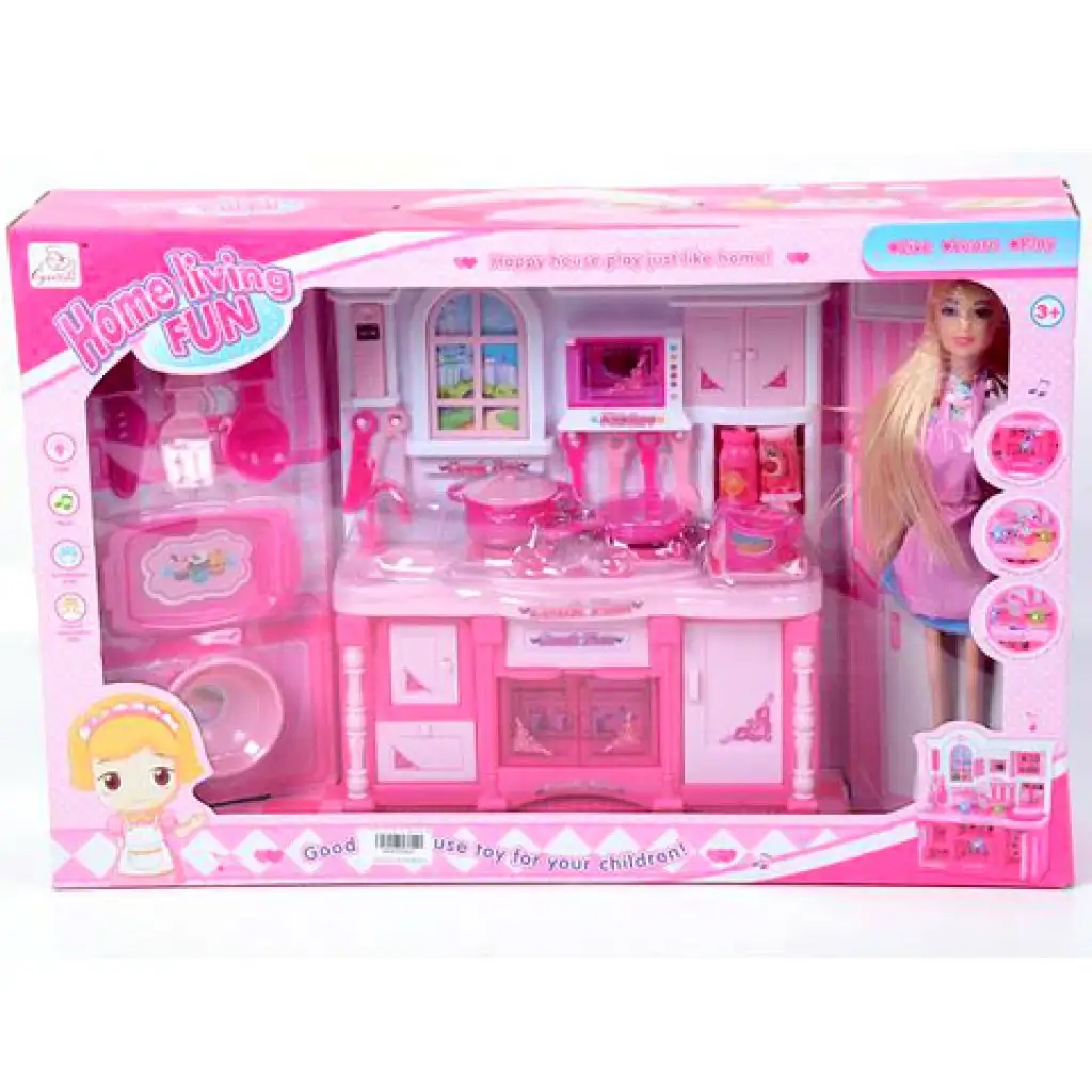 Spielküchen-Set mit Puppe