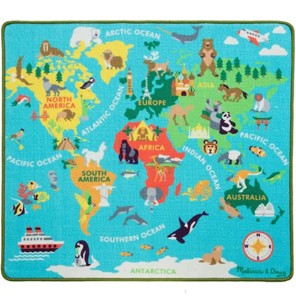 Spielteppich rund um die Welt 100x90cm - Melissa & Doug