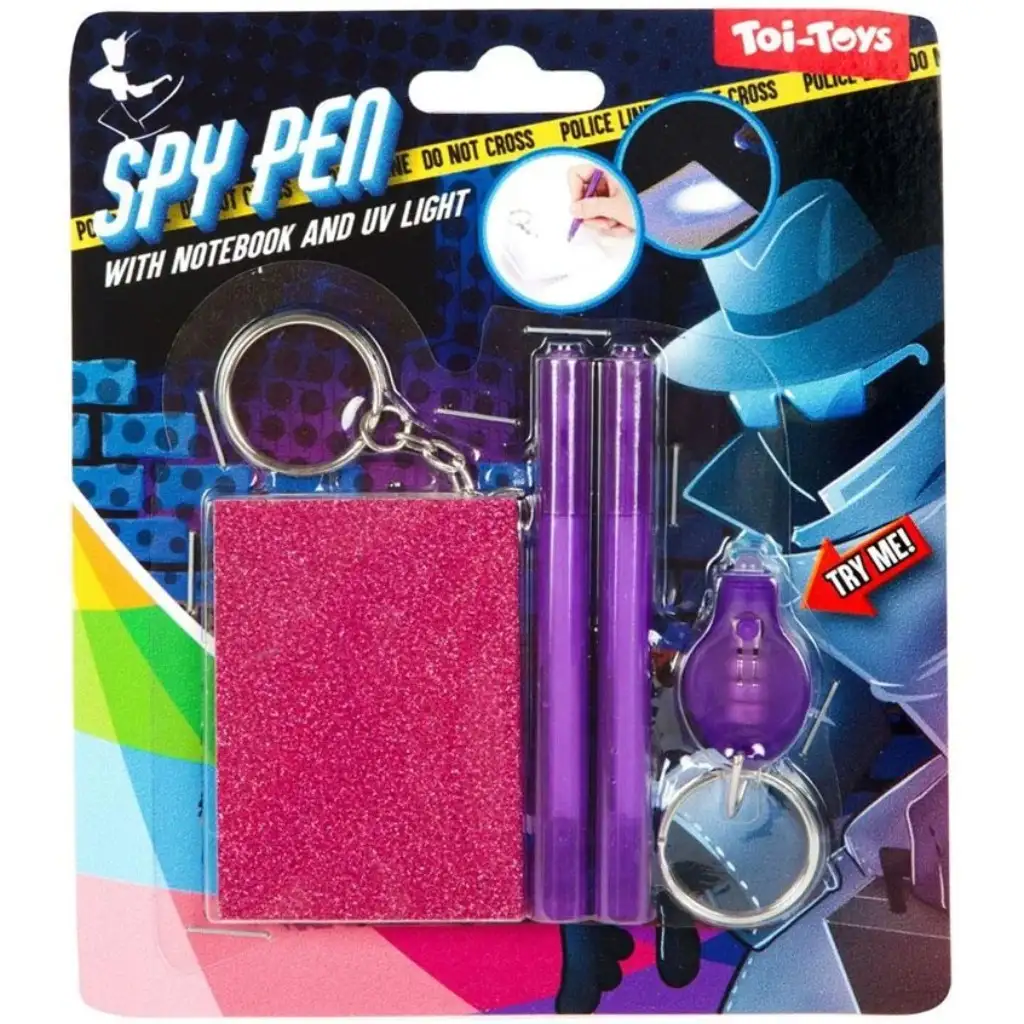 Spiontagebuch-Schlüsselanhänger UV-Spielset