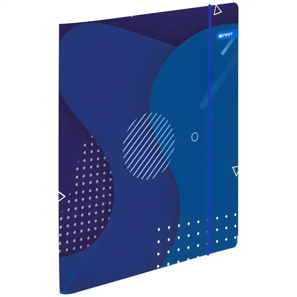 Spirit: Blaue Kreis Gummimappe A/4