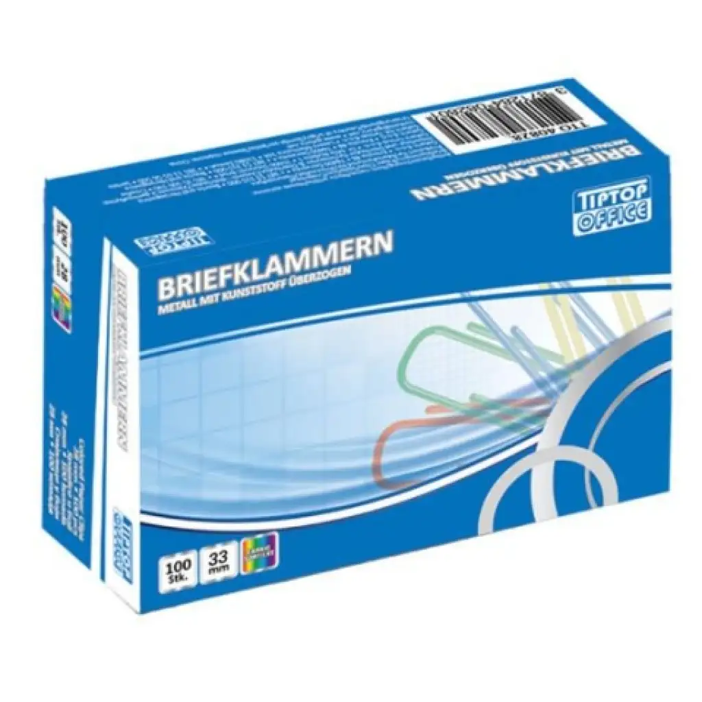Spirit: Bunte Büroklammern 28mm 100 Stück Set