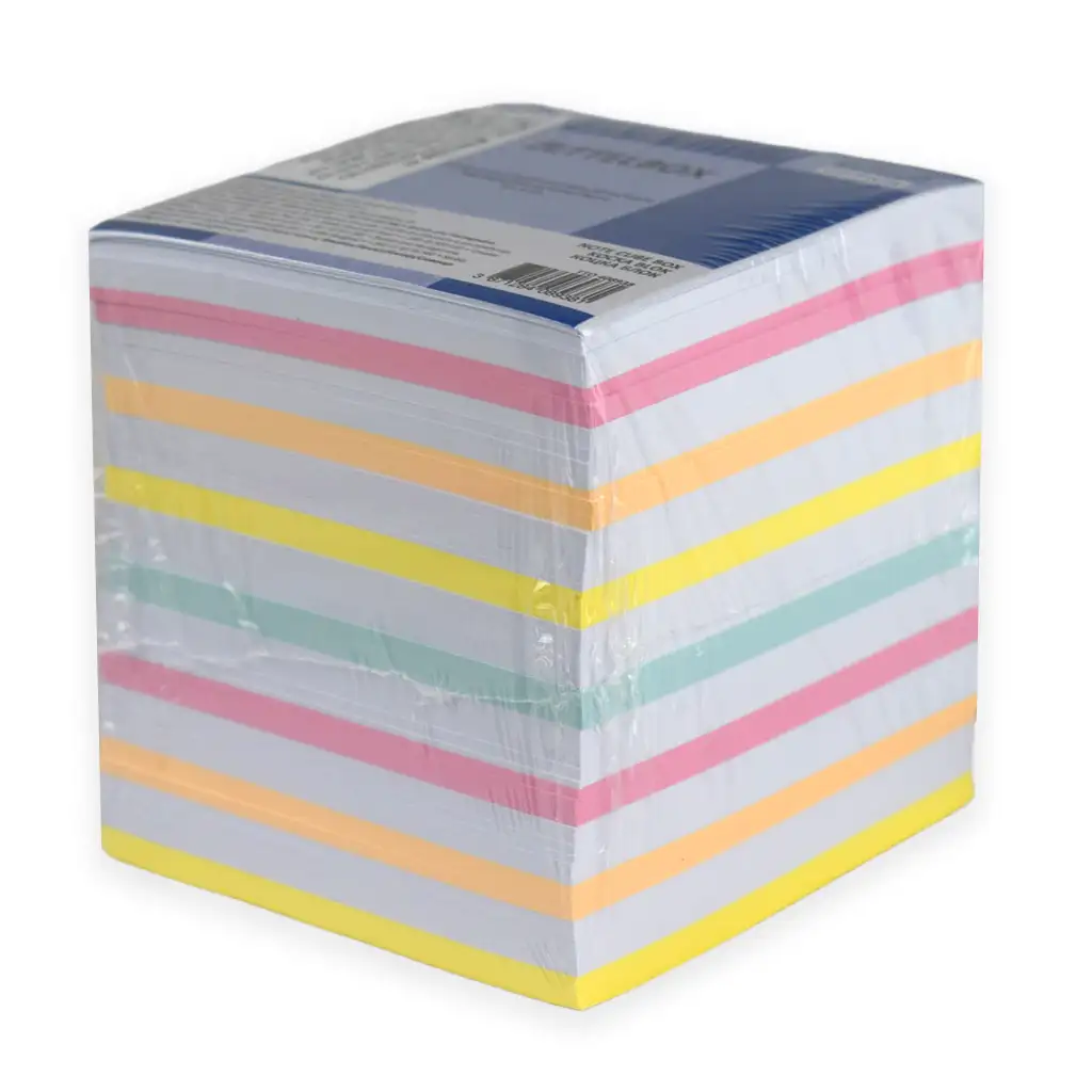 Spirit: Bunter und weißer Notizblock 900 Blätter 9x9x9cm kép 1