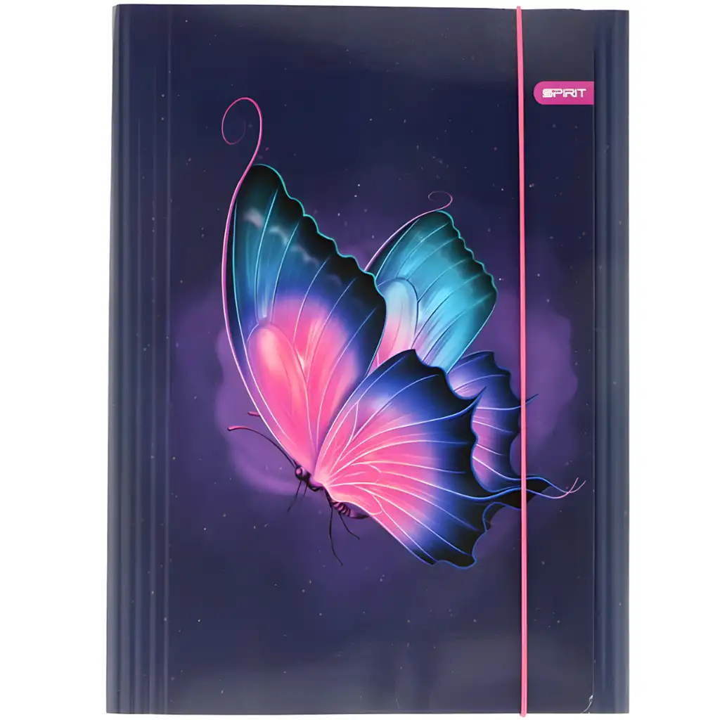 Spirit: Butterfly Gummimappe mit Schmetterlingen A/4