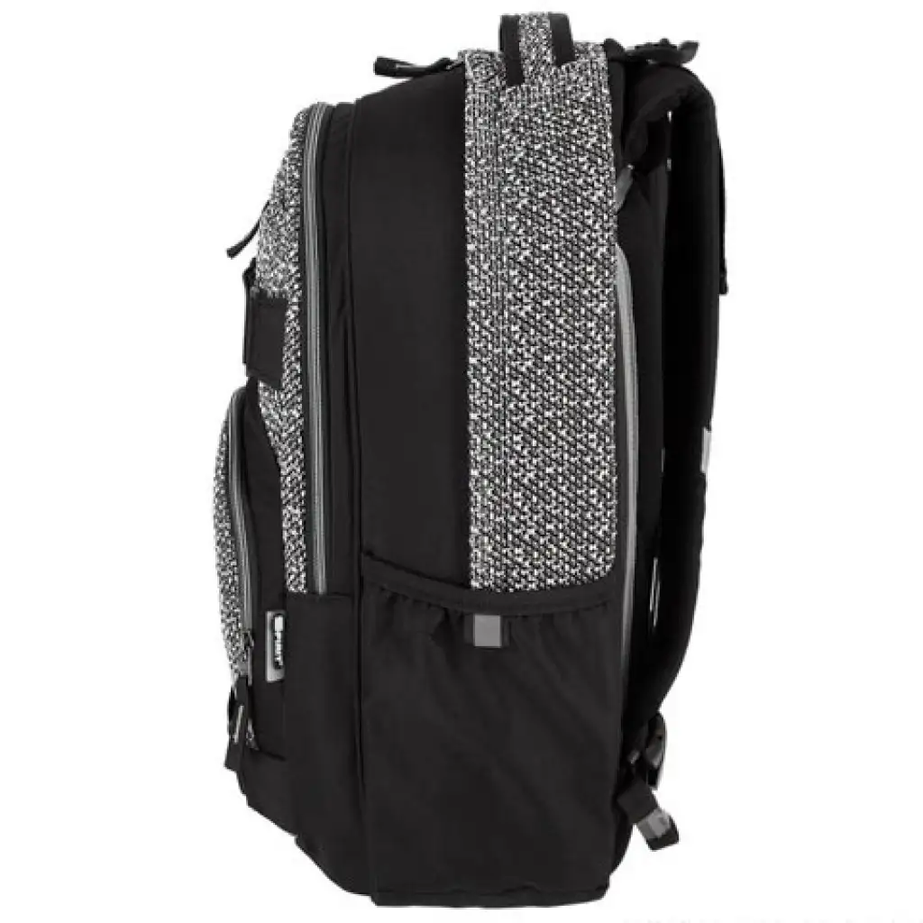 Spirit: Campus schwarz-weißer abgerundeter Schulranzen, Rucksack 46x32x19cm kép 3