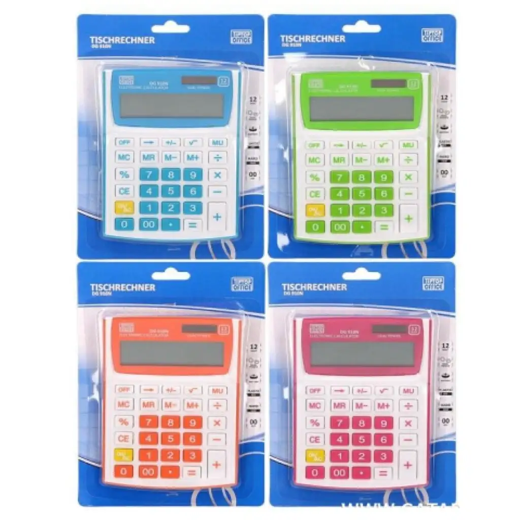 Spirit: DG-910N Tischrechner mit 12 Stellen in mehreren Farbvarianten
