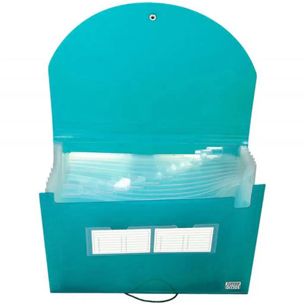 Spirit: Dokumentenmappe A4 12 Fächer transparent blau kép 2