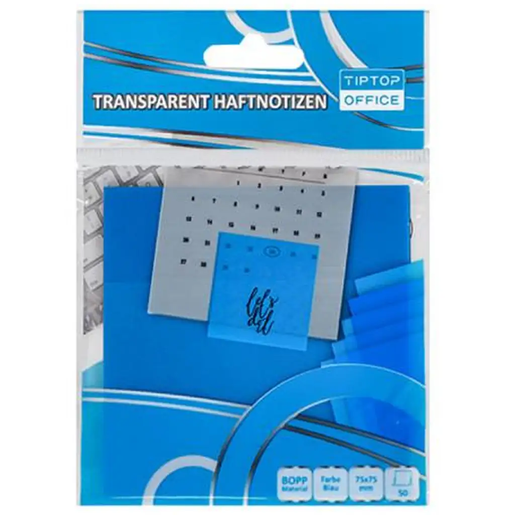 Spirit: Durchsichtige blaue selbstklebende Seitenmarkierung 75x75mm