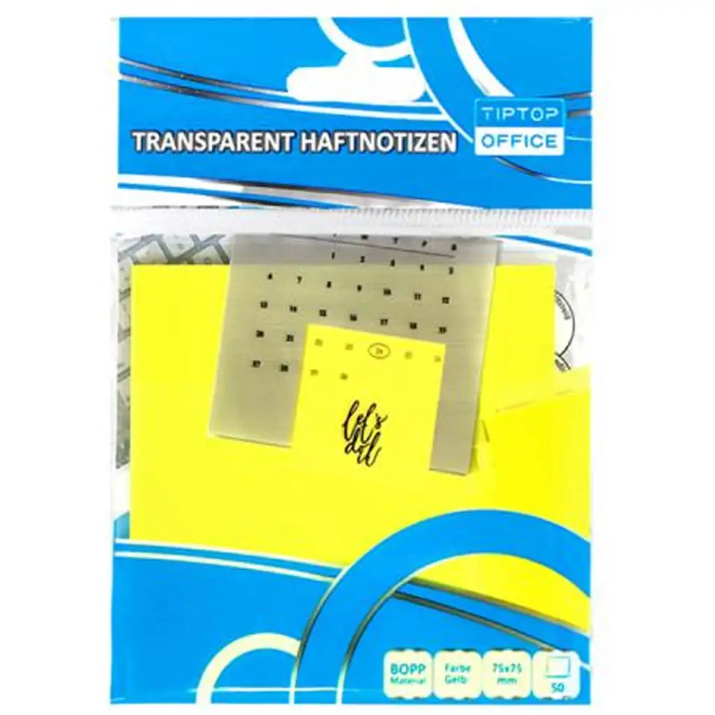 Spirit: Durchsichtige gelbe selbstklebende Seitenmarkierung 75x75mm